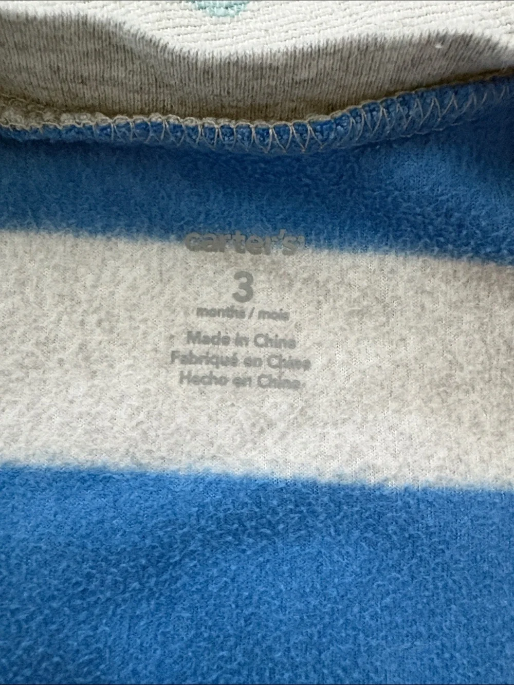 5for25  | Carter's Blue and Gray Striped Puppy Footie Pajamas
